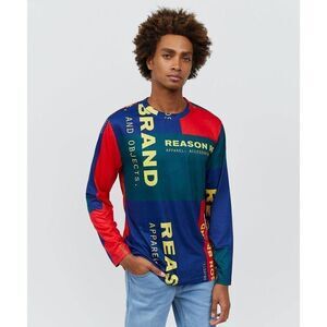 New Medium Reason Arseno Multicolor Long Sleeve Streetware Casual Tee Tshirt